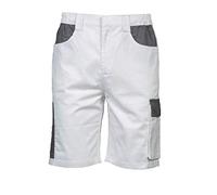 JRC 993550 Tiziano Pantalone Corto Multitasche da Uomo per Lavoro Misto Poliestere Cotone Linea Painting Bianco (S)