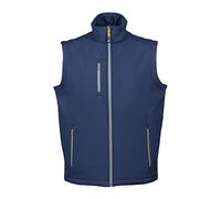 JRC 993930 Vipiteno Gilet in Soft Shell da Uomo Impermeabile Misto Poliestere Chiusura con Zip Tasche Blu Navy (L)