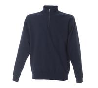 JRC Felpa GROSSETO in Cotone Collo a Lupetto Mezza Zip Corta da Lavoro Uomo