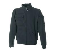 JRC Felpa ITALY in Cotone Collo a Lupetto Zip Intera Multitasche Invernale Uomo