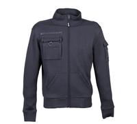 JRC Felpa NEW ITALY MAN in Cotone Collo Lupetto Zip Intera con Portabadge Uomo