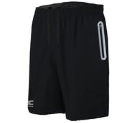 JRC Just Royal Clothing Pantaloncini da corsa da uomo con 2 tasche con cerniera, pantaloncini leggeri per allenamento e palestra, Nero , XL