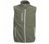 JRC PRAGA Micro Pile Felpa Zip Intera Smanicato Senza Maniche con Tasche da Uomo