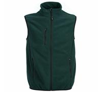 JRC PRAGA Micro Pile Felpa Zip Intera Smanicato Senza Maniche con Tasche da Uomo