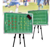 Jrcfnss Junta de entrenamiento de fútbol magnético con bolso y trípode, Comando táctico de Doble Cara Tablero de Comando de entrenamiento de fútbol, planificación del Personal