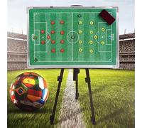 Jrcfnss Junta de táctica de fútbol, entrenador de fútbol Junta táctica con bolsas y trípode retráctil, escritura magnética de Doble Cara y borrable para El entrenamiento de Comando