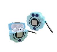 JRCYVTA Custodia per cuffie in silicone per AirPods 4, design simpatico con mostro Digimon Monster Digivice per AirPods 4a generazione (2024), per ragazzi e ragazze, blu