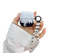 JRCYVTA Custodia per Huawei Freeclip 2, interessante design con simpatico motivo a panda in stile cartone animato, auricolare Bluetooth wireless in TPU custodia protettiva per ragazzi e ragazze (nero)