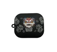 JRCYVTA La scelta migliore per ragazzi- Creative Chinese Lion Pattern Custodia per auricolari, adatta per Xiaomi RedMi Buds 5 Silicone Auricolare Caso con gancio per un facile trasporto (nero)
