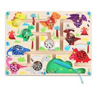 JRD&BS WINL Montessori giocattoli per bambini piccoli di età 3 4 5, puzzle in legno tavole attività motorie, giocattoli numero e colori labirinto tavole regali per età 3-12 (dinosauri)