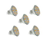 JrEam Lampadina faretto 5 Pezzi/Lotto DC12V MR11 / GU4 Bianco Caldo/Freddo 2W / 3W / 5W Lampada LED(Warm White_No_GU4 2W 9SMD)