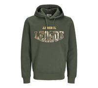 JJ REBEL JREBHAMILTON Felpa con Cappuccio, Verde Combo, L