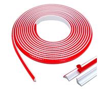 JReHuiG 10m Strisce di Calafataggio Autoadesivo, Profilo Angolare PVC, Striscia per Calafataggio in PVC, per Bordatura, Battiscopa, Calafataggio, Decorazione per Angoli da Parete(12 x 9 mm) (Bianco)