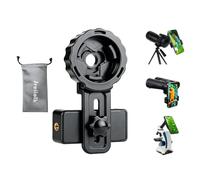 Jreiiolk Adattatore universale binoculare per telefono, rotazione a 360°, con sistema di chiusura a clip, per telescopi, telescopi, telescopi, osservazione uccelli, per oculari da 16 mm-50 mm e