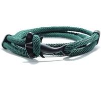 JrenBox Bracciale Da Uomo In Corda Bracciale Da Motociclista Nero Tartaruga Survival Boy Accessori Maschili Regalo Regolabile,Squalo Verde Nero