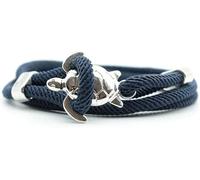 JrenBox Bracciale Da Uomo In Corda Bracciale Da Motociclista Nero Tartaruga Survival Boy Accessori Maschili Regalo Regolabile,Argento Blu Marino