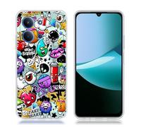 jrester Cover per Xiaomi Redmi 15C 4G EU Version（Non per Global Version, Graffiti Colorati TPU Morbido Antiurto Protettiva Custodia Case per Xiaomi Redmi 15C 4G