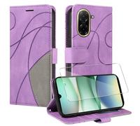 jrester Cover per Xiaomi Redmi A5 4G EU Version(Non per 5G/4G Global Version, PU Pelle Portafoglio Libretto Flip Protettiva Custodia con 1 pezzo Vetro Temperato Pellicola Protettiva - Viola