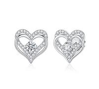 Jrêveinfini Cuore Orecchini Argento 925, Anallergici Donna Bambina Ragazza Senza Nichel, Regalo Compleanno Mamma Migliore Amica Sorella