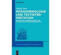 Jørgen Sneis Phänomenologie und Textinterpretation (Copertina rigida)