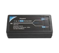Jrifedptry 1 pezzo 2 porte POE Extender 10/100/1000Mbps Gigabit POE Extender POE Extender con IEEE 802.3Af Input/Output