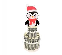 Jrifedptry 1 pezzo di legno Natale salvadanaio fatto a mano appeso decorativo staccabile Cash Holder per Living B