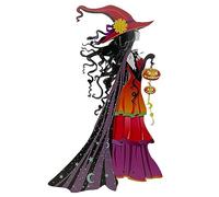 Jrifedptry 1 pezzo Halloween strega decorazione fantastica collezione d'arte, Halloween, cortile, giardino, prato L