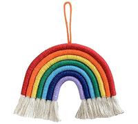 Jrifedptry 1 pz decorazione della stanza in stile nordico corda di cotone intrecciata a mano arcobaleno decorazione da appendere ornamento arcobaleno