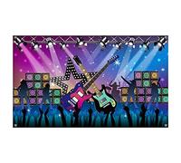 Jrifedptry 1 pz Karaoke Decorazioni Forniture Grande Tessuto Rock Star Vacanza Sfondo Banner per