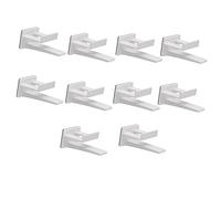 Jrifedptry 10 ganci in ABS per cappelli, montaggio a parete, organizer per cappelli, per porte, pareti, armadi, colore bianco