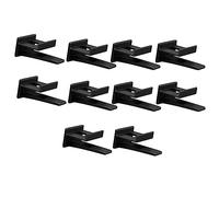 Jrifedptry 10 ganci neri per cappelli, in ABS, per montaggio a parete, organizer per cappelli, per porta, parete, armadio, nero