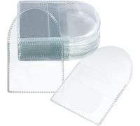 Jrifedptry 100 pz tasca singola portamonete, 5,1 cm, singole custodie in plastica trasparente porta monete, piccole custodie per monete, facili da installare e facili da usare