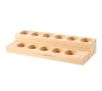 Jrifedptry 11 fori in legno vassoio olio essenziale fatto a mano in legno naturale espositore stand dimostrazione stazione per bottiglie 5-15Ml