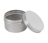 Jrifedptry 12 barattoli in metallo per candele fai da te, 113,4 g, barattoli in metallo con coperchio a vite, per realizzare candele, artigianato, conservazione (argento)