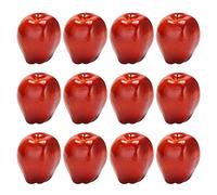 Jrifedptry 12 pezzi di frutta finta artificiale realistica simulazione rossa decorazione della casa per la decorazione della cucina natura morta