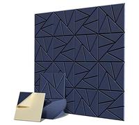 Jrifedptry 16 pannelli acustici con autoadesivo, 30,5 x 30,5 x 0,10 cm, pannello sonoro ad alta densità per casa, studio, ufficio, 2