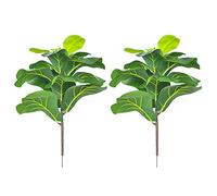 Jrifedptry 2 foglie artificiali di violino da 40 cm, piante finte di ficus per matrimoni, cortili, decorazioni esterne