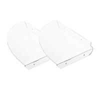 Jrifedptry 2 mensole angolari in acrilico, da parete, per altoparlanti, camera da letto, cucina, trasparente