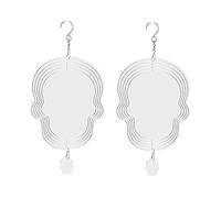 Jrifedptry 2 pezzi 25,4 cm sublimazione Wind Spinners Blanks 3D Double Sided sublimazione scultura Hanging Spinner per la decorazione del giardino