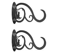 Jrifedptry 2 pratici cestini da parete per vasi da fiori, colore nero, per esterni e interni, per piante da appendere