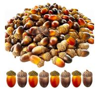 Jrifedptry 200 mini ghiande artificiali, sfuse con tappo naturale per autunno, Ringraziamento, decorazione di Halloween, decorazione per matrimoni, facile da usare, marrone