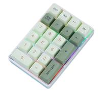 Jrifedptry 21Keys Mini Tastiera 2.4G Wireless Number Pad Tastiera Numerica Meccanica per la Contabilità Numpad Gaming ProgrammingKeypad B