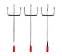 Jrifedptry 25 ganci per pannelli forati da 100 mm, da parete, per negozi e negozi, in metallo cromato, carico 1-1,5 kg