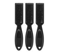 Jrifedptry 3Pcs Dissolvenza Spazzola Pettine Forbici Spazzola di Pulizia Barbiere Negozio Pelle Dissolvenza Vintage Olio Forma Intaglio Spazzola di Pulizia