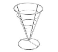 Jrifedptry 4 pz Supporto per patatine fritte con vassoio per salse e cono, snack e pollo fritto, scaffale per alimenti
