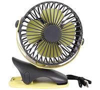 Jrifedptry 4000Mah Mini ventilatore USB portatile di raffreddamento 4 velocità 360 gradi Rotazione a tutto tondo Ventilatore d'aria ricaricabile Ricarica USB Desktop Clip Fan