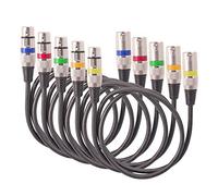 Jrifedptry 5 Pz/set XLR 3-Pin Maschio a Femmina Cavo XLR Microfono Cavo OFC Rame Doppia Schermatura per Microfono Mixer Amplificatore Luce di Fase