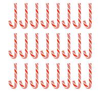 Jrifedptry 50Pcs Rosso E Bianco Fatto A Mano Natale Candy Cane Kawaii Miniature Cibo Home Decor