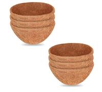 Jrifedptry 6 fodere di ricambio rotonde in cocco naturale da 25,4 cm, per cesti appesi e fiori