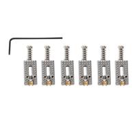 Jrifedptry 6 selle per tremolo a ponte con chiave per chitarra elettrica Stratocaster Tele colore cromato